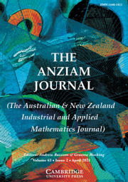 The ANZIAM Journal Volume 63 - Issue 2 -