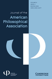 Journal of the American Philosophical Association Volume 6 - Issue 4 -