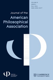 Journal of the American Philosophical Association Volume 8 - Issue 3 -