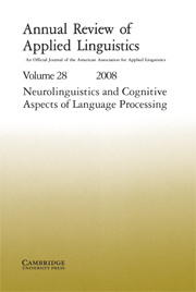 Annual Review of Applied Linguistics Volume 28 - Issue  -
