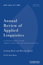 Annual Review of Applied Linguistics Volume 40 - Issue  -
