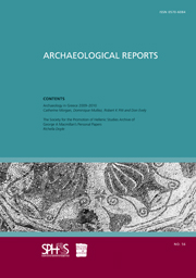 Archaeological Reports Volume 56 - Issue  -