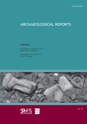 Archaeological Reports Volume 58 - Issue  -