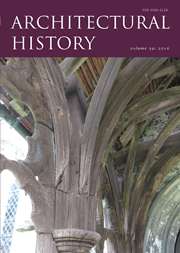 Architectural History Volume 59 - Issue  -