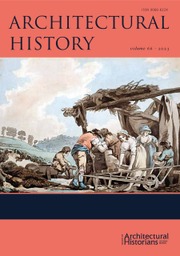 Architectural History Volume 66 - Issue  -