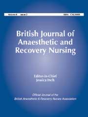 British Journal of Anaesthetic & Recovery Nursing Volume 8 - Issue 3 -
