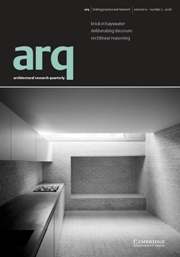arq: Architectural Research Quarterly Volume 10 - Issue 2 -