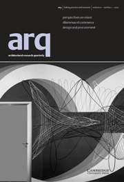 arq: Architectural Research Quarterly Volume 11 - Issue 1 -