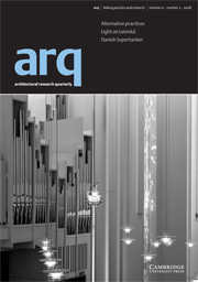 arq: Architectural Research Quarterly Volume 12 - Issue 2 -