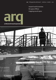 arq: Architectural Research Quarterly Volume 14 - Issue 1 -