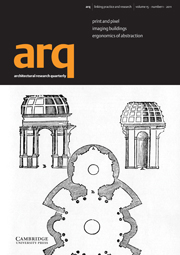arq: Architectural Research Quarterly Volume 15 - Issue 1 -