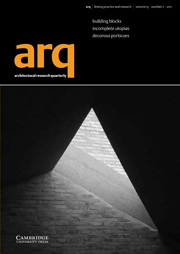 arq: Architectural Research Quarterly Volume 15 - Issue 2 -