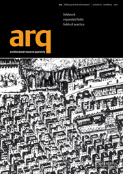 arq: Architectural Research Quarterly Volume 15 - Issue 4 -