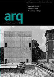 arq: Architectural Research Quarterly Volume 18 - Issue 2 -