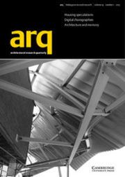 arq: Architectural Research Quarterly Volume 19 - Issue 1 -