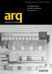 arq: Architectural Research Quarterly Volume 19 - Issue 4 -