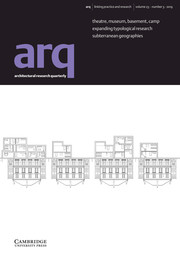 arq: Architectural Research Quarterly Volume 23 - Issue 3 -