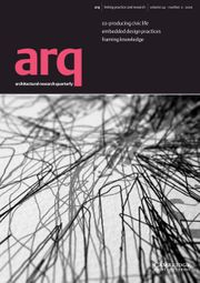 arq: Architectural Research Quarterly Volume 24 - Issue 2 -