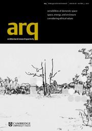 arq: Architectural Research Quarterly Volume 26 - Issue 3 -