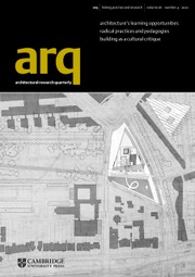 arq: Architectural Research Quarterly Volume 26 - Issue 4 -