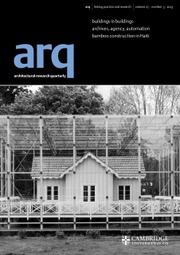 arq: Architectural Research Quarterly Volume 27 - Issue 3 -