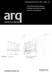 arq: Architectural Research Quarterly Volume 7 - Issue 2 -
