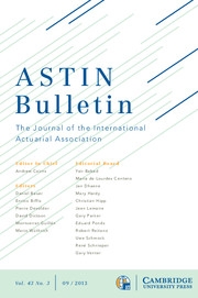 ASTIN Bulletin: The Journal of the IAA Volume 43 - Issue 3 -