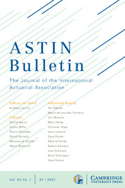 ASTIN Bulletin: The Journal of the IAA Volume 45 - Issue 1 -