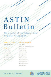 ASTIN Bulletin: The Journal of the IAA Volume 45 - Issue 3 -