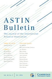 ASTIN Bulletin: The Journal of the IAA Volume 46 - Issue 2 -
