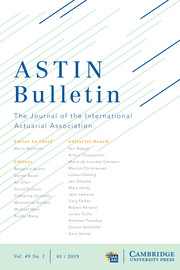 ASTIN Bulletin: The Journal of the IAA Volume 49 - Issue 1 -