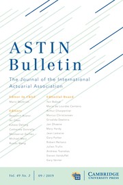 ASTIN Bulletin: The Journal of the IAA Volume 49 - Issue 3 -