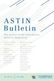 ASTIN Bulletin: The Journal of the IAA Volume 50 - Issue 3 -