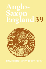 Anglo-Saxon England Volume 39 - Issue  -