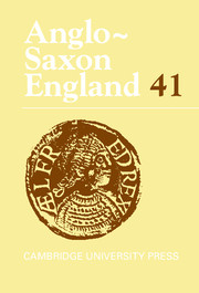 Anglo-Saxon England Volume 41 - Issue  -