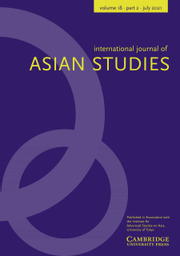 International Journal of Asian Studies Volume 18 - Issue 2 -