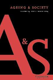 Ageing & Society Volume 24 - Issue 2 -