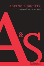 Ageing & Society Volume 28 - Issue 4 -