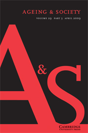Ageing & Society Volume 29 - Issue 3 -
