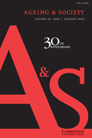 Ageing & Society Volume 30 - Issue 1 -