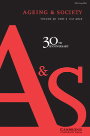 Ageing & Society Volume 30 - Issue 5 -