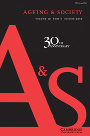 Ageing & Society Volume 30 - Issue 7 -