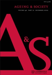 Ageing & Society Volume 42 - Issue 12 -