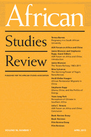 African Studies Review Volume 56 - Issue 1 -