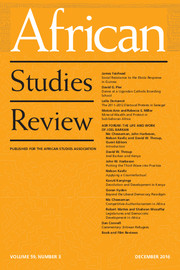 African Studies Review Volume 59 - Issue 3 -