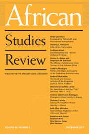 African Studies Review Volume 60 - Issue 2 -