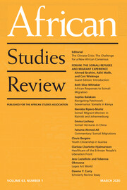 African Studies Review Volume 63 - Issue 1 -