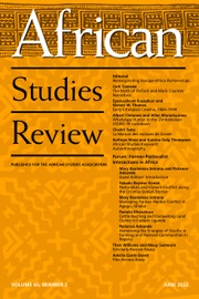 African Studies Review Volume 65 - Issue 2 -