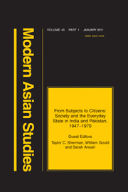 Modern Asian Studies Volume 45 - Issue 1 -  From Subjects to Citizens: Society and the Everyday State in India and Pakistan, 1947–1970