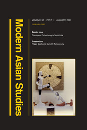 Modern Asian Studies Volume 52 - Special Issue1 -  Charity and Philanthropy in South Asia